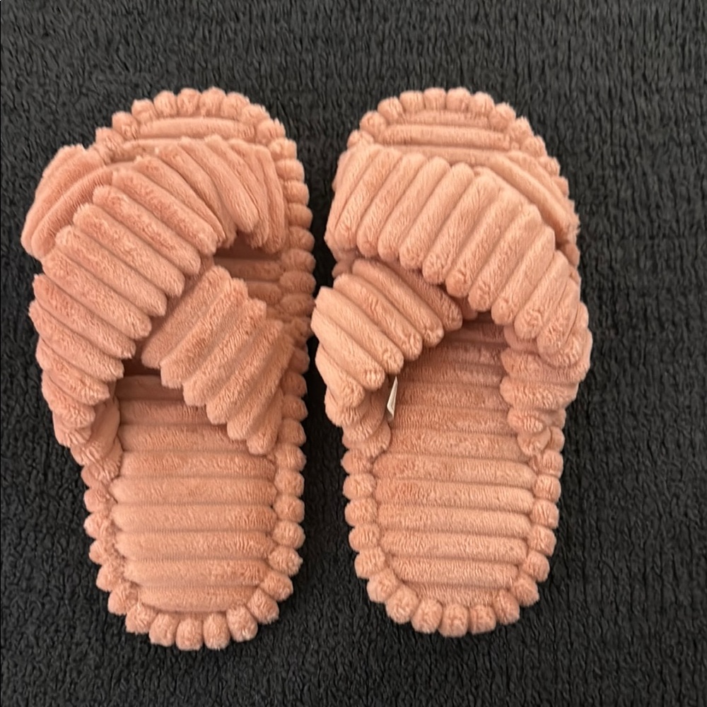 NWT - Cozy Pink Plush Slippers